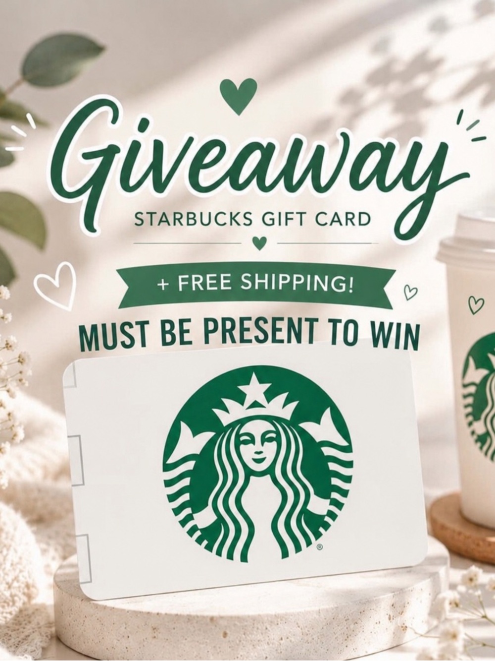 Starbucks Gift Card 💳 and free shipping!
